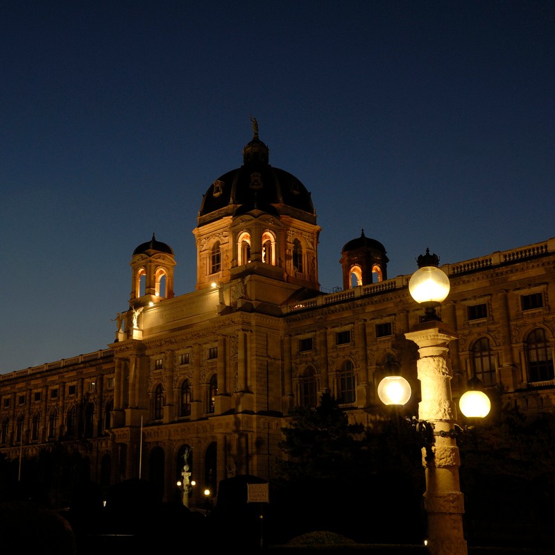 Naturhistorisches Museum Wien bei Nacht