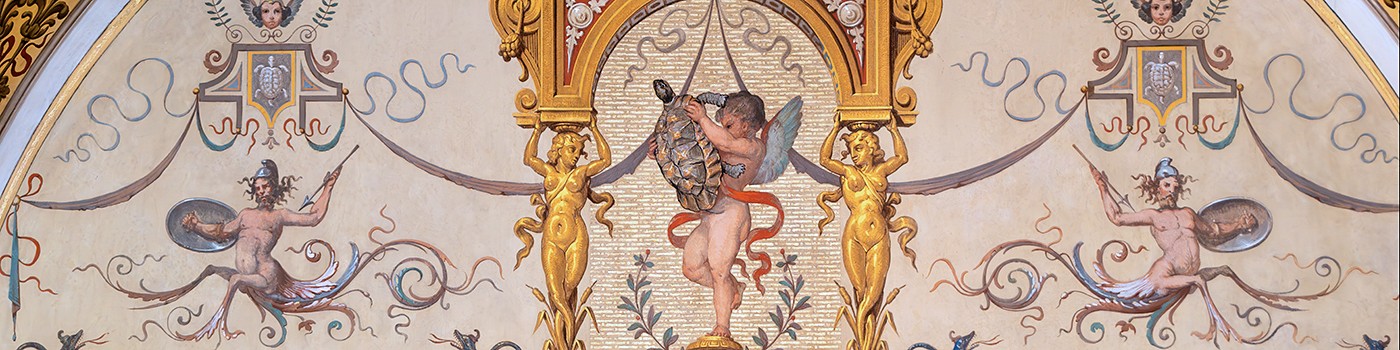 : Auch in den historischen Wandgemälden finden sich Vertreter der Herpetologie © NHM Wien, Wilhelm Bauer-Thell