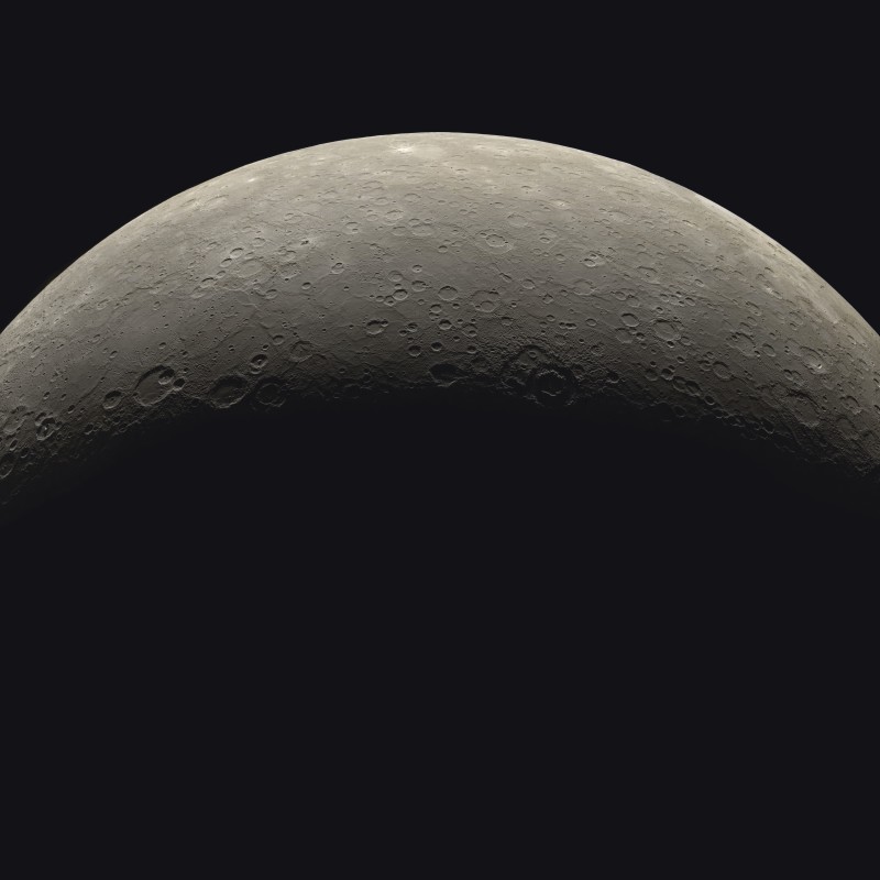 Half-lit planetary surface with visible craters and smooth texture against a black background. (AI-generated alt-text,
                                 generated with GPT-4.1-mini)
