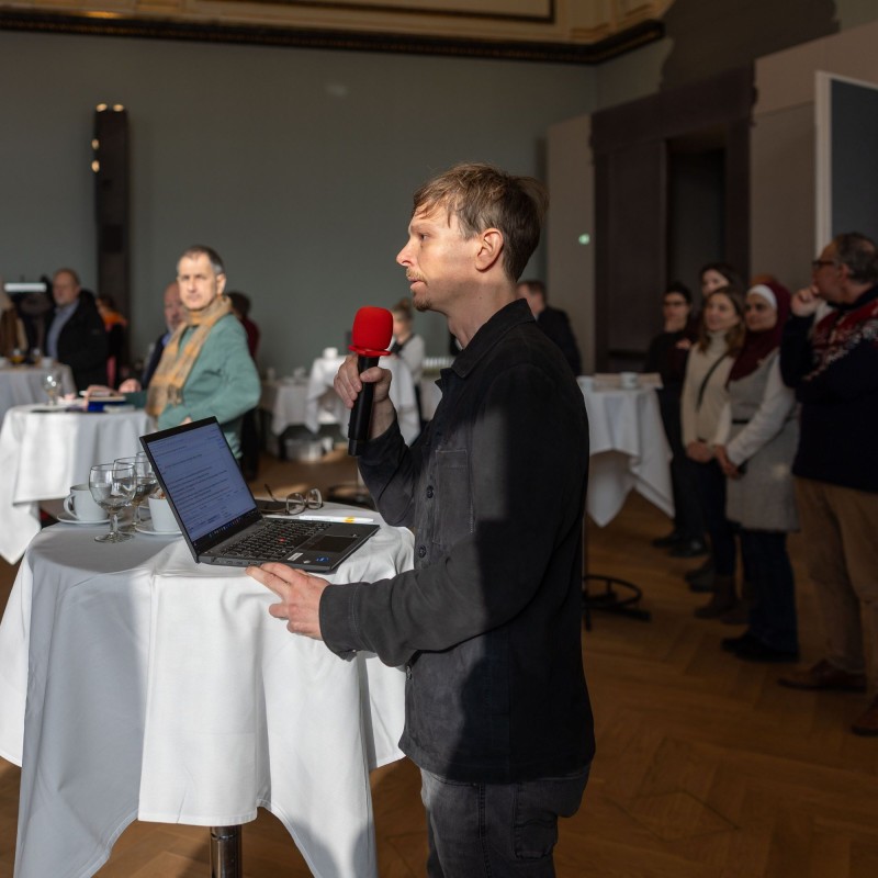 Journalisten bei der Jahrespressekonferenz 2026 des NHM Wien