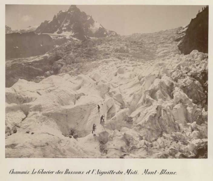 Chamonix: Le Glacier des Bossons et L'Aiguiette de Midi, Mont-Blanc